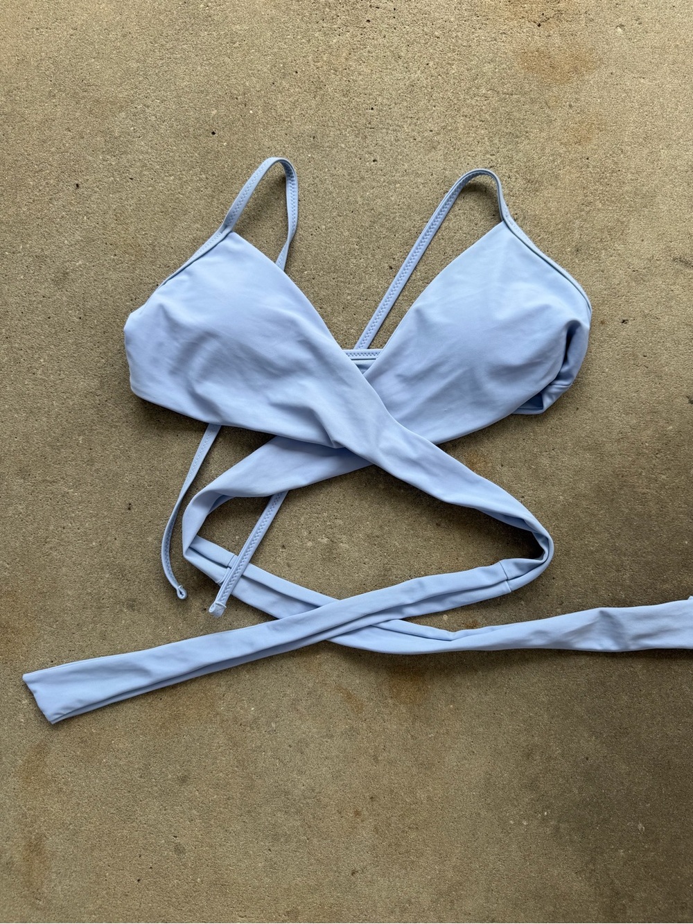 aerie Light Blue Wrap Bikini top